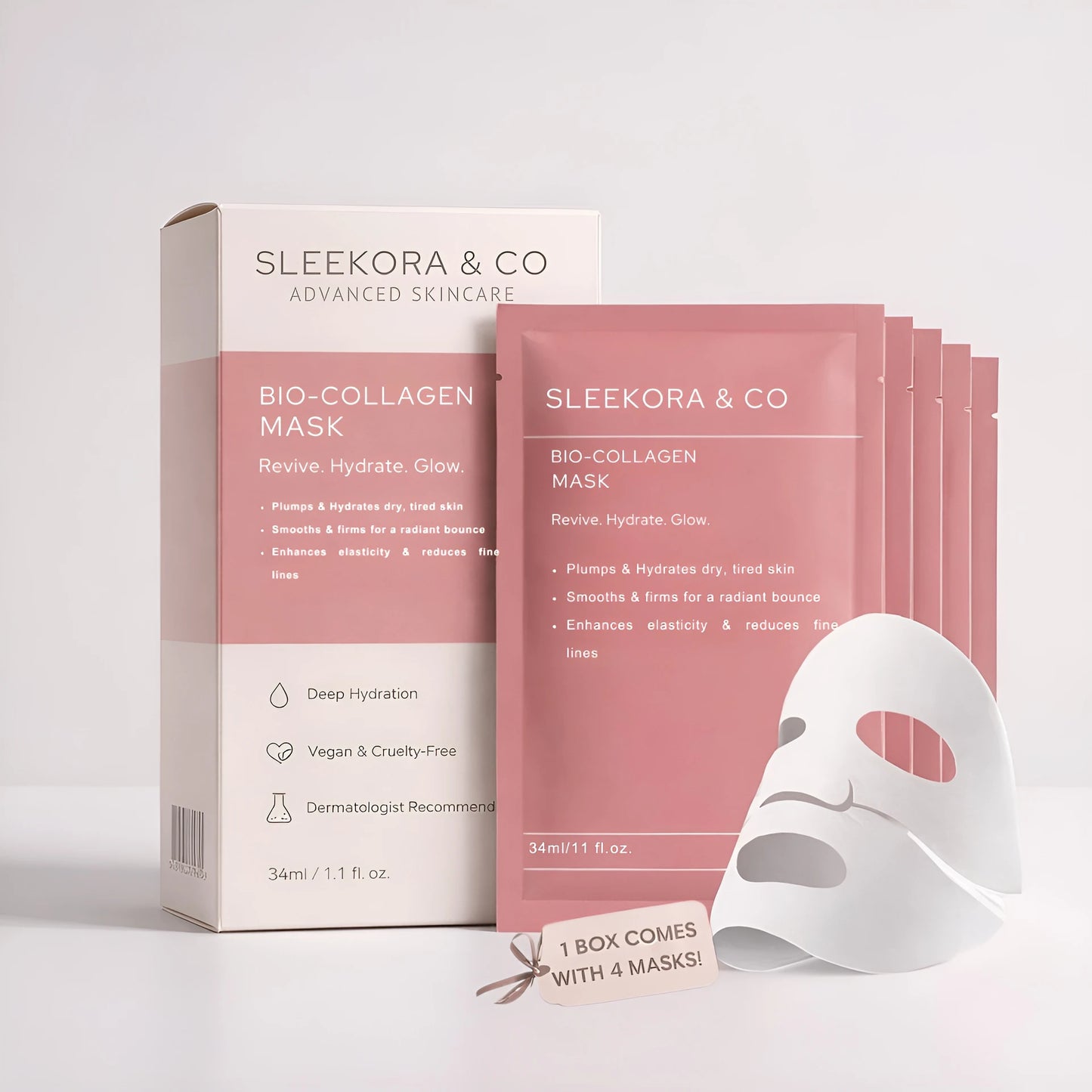 Sleekora™ GlassSkin Bio-Collagen Mask